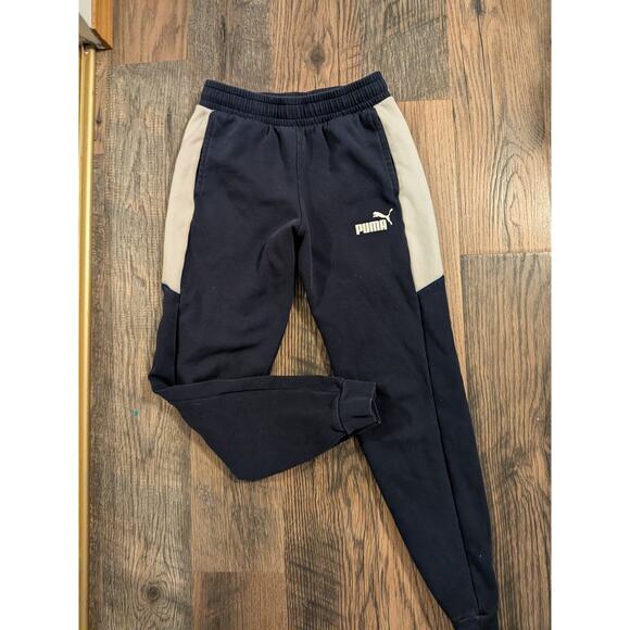Puma blue sweatpants color block joggers size S - Picture 1 of 6
